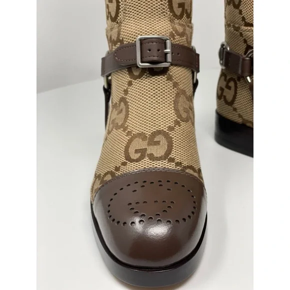 ❗️SOLD OUT ❗️Gucci Knee-high Boots With Harness  Euro size 36.5/ US 6.5 Brown - Picture 6 of 17